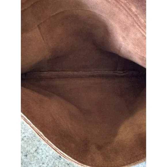 TheJ Peterman company Made In KentuckyBrown Suede Clutch Handbag